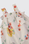 Baby Girl Patterned Salopet 0-6 Months 4-5 Years Ecru - 3