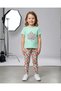 Girl's Summer Tights and Printed T-Shirt Set for Ages 2-3-4-5-6-7-8-9, 2-Piece Set