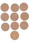 Plain MDF Wooden Fridge Magnet Blanks Cutouts - Round (Pack of 10) - 4