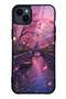 iPhone 14 Plus Sakura Twilight Canal Design Glossy Phone Case
