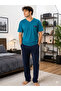 طقم بيجامة رجالي بأكمام قصيرة وطويلة للهدايا في عيد الأب - 2
