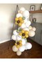 Sunflower themed birthday set 7-piece balloon stand + 3-piece flower making apparatus + 27 piece spare balloon set - 3