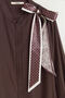 Plus Size Lyocell Robe with Scarf Detail - Brown