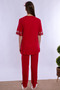 Comfortable Cut Maternity Pajama Set with Hijab and Nursing Features Effortt - Cherry - 6