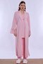 Pregnancy and Postpartum Pajama Set with Maternity Gown and Breastfeeding Features Effortt - Pink - 3
