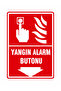 Fire Alarm Notification Siren and Button 12X25 cm Pvc Warning Sign Warning Sign Door Wall - 2