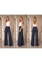 Women's Modal Anthracite Color Pocketless Front-Placed Straped Belt Pants Style Sweatpants - 3