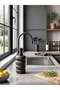 Wavy Ceramic Matte Black Pump Liquid Soap Dispenser - 400 ml - 18 X 8 X 7 cm - 8