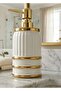Porcelain Liquid Soap Dispenser - Luxury Bathroom and Kitchen Soap Dispenser - 350 ml - 2
