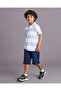 Boys Blue Striped Polo Shirt - 5