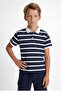 Boy's Striped Polo Neck T-Shirt - 6