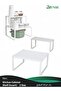 1-Piece Kitchen Shelf Insert Organizer, Stackable Counter Spice Storage Rack Metal Space Saver, White