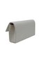 Women's Ecru Linen Summer Evening Dress Bag Clutch Handbag Chain Strap Shoulder Bag - 4