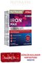 Iron Max Bisglycinate Formula Iron-Vitamin C-Vitamin B6-Folic Acid-Vitamin B12 30 Tablets+ Pill Box Gift