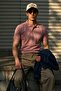 Men's Classic Slim Fit Pink Polo Collar T-Shirt - 4