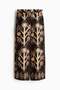 Floral-print twill trousers