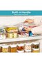 Home Care 4 PCS Clear Organizers and Storage Bins with Lids, Stackable Plastic Containers Boxes with Handles for Fridge, Freezer, Pantry, Cabinet, Kitchen Organization Clear - 6