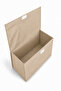 Beige Covered Closet Organizer, Foldable Clothing Storage Box, Shelf Organizer Large 40X20X20Cm - 2