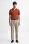Tile Textured Polo Collar Men's T-Shirt - 3