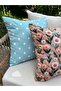 2 Pieces of Kirlent Case 43X43 cm Digital Printing Summer-Themed Garden Balcony Decorative Pillowcase - 4