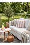 Striped Throw Pillow Cover 3-Piece Set / Hidden Zipper - Does Not Fade Color 100% Cotton - 3