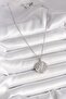 316L Steel Silver Color Chain Zircon Stone Moon Sun Medallion Necklace - 2