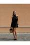 Elegant Halter Neck Pleated Short Dress - 3
