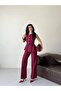 Women's Buttoned Belted Vest and Palazzo Pants Two-Piece Set - 3