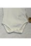 Girl's 2-Piece Lace Detailed Undershirt with Snap Buttons on the Bottom - 100% Natural Cotton - Ecru - 3