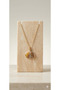 Oyster Model Brown Yellow Striped Gold Women's Necklace - 2