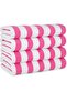 Arkwright Striped Beach Towels (30x60, 4 Pack) - 100% Cotton Perfect Pool Towels, Bath Towels (Pink)