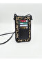 Paris Phone Bag Body with Leopard Leather Section in Black - 4