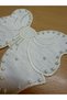 3 Pieces of Cocktail and Presentation Napkins with Pearl Decorations on a Bow - 3