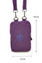 Krinkıl / Klinkır Imported Waterproof Shoulder Strap Crossbody Mini Mobile Phone Carrying Bag Wallet Purple K001 - 2