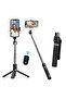 Moda-Series Selfie Stick/Tripod Wireless Rechargeable Remote with Dual LED For 4" to 7" Devices(iOS&Android Compatible)