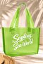 Women's Large Size Transparent Beach Bag Water Resistant Pool and Shoulder Bag - 2