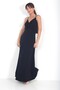Women's Halter Neck Knot Detailed Lycra Sandy Long Dress - 2