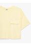 Ornamental Cargo Pocket Detailed Wrinkled Fabric Crew Neck Short Sleeve T-Shirt - 5