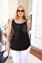 Plus Size Strappy Blouse with Stone Detail - 8