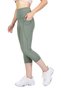 Nova Green Capri Tummy Control High Waist Sports Leggings with Pockets - 6
