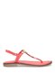 Elit 26Ymrt03C Women's Genuine Leather Flat Sandals Red - 2