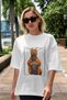 For the Love of Dogs 14 Front Dog Print White Oversize T-Shirt 100% Cotton Unisex Dog Lover Premium Design - 5