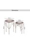 Inferno 2-Piece Round Metal Planter Stand - White - 5