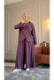 6582 - Stylish Comfortable Casual Modal Asymmetrical Tunic Trousers Women's Set - 2