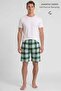 Egyptian Men's Plaid Short Shorts Mint