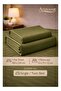 2‑Piece Striped Microfiber Flat Bed Sheet Set Single 160x220cm – Soft Breathable Flat Sheet with 1 Pillowcase 50x70cm, Olive - 2