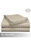 2-Piece Single Bed Sheet Set – 100% Cotton Sateen Stripe Patterned – Size: 160x220cm - 2