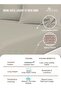 Pure 100% Cotton Twin Fitted Bed Sheet 120x200 cm Simply Taupe, 400 Thread Count Cool Luxury Soft - 2