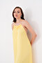 Women's Backless Midi Length Halter Neck Satin Dress - 3