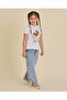 Girls White Printed T-shirt - 5